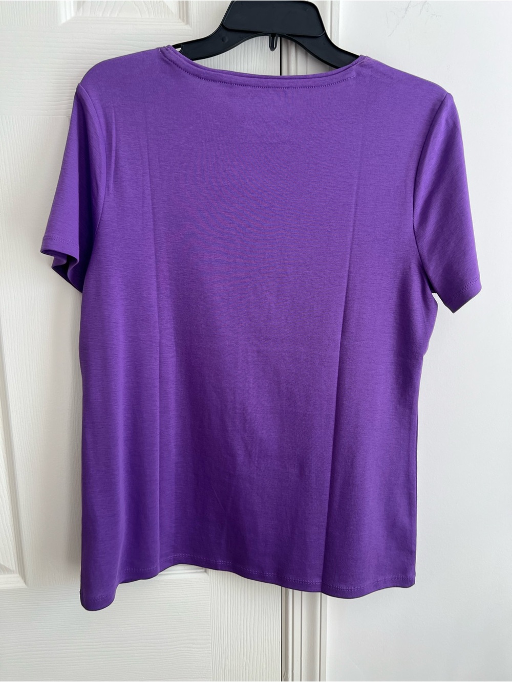 Talbots Purple Short-Sleeve Crewneck Tee L - Picture 5 of 7